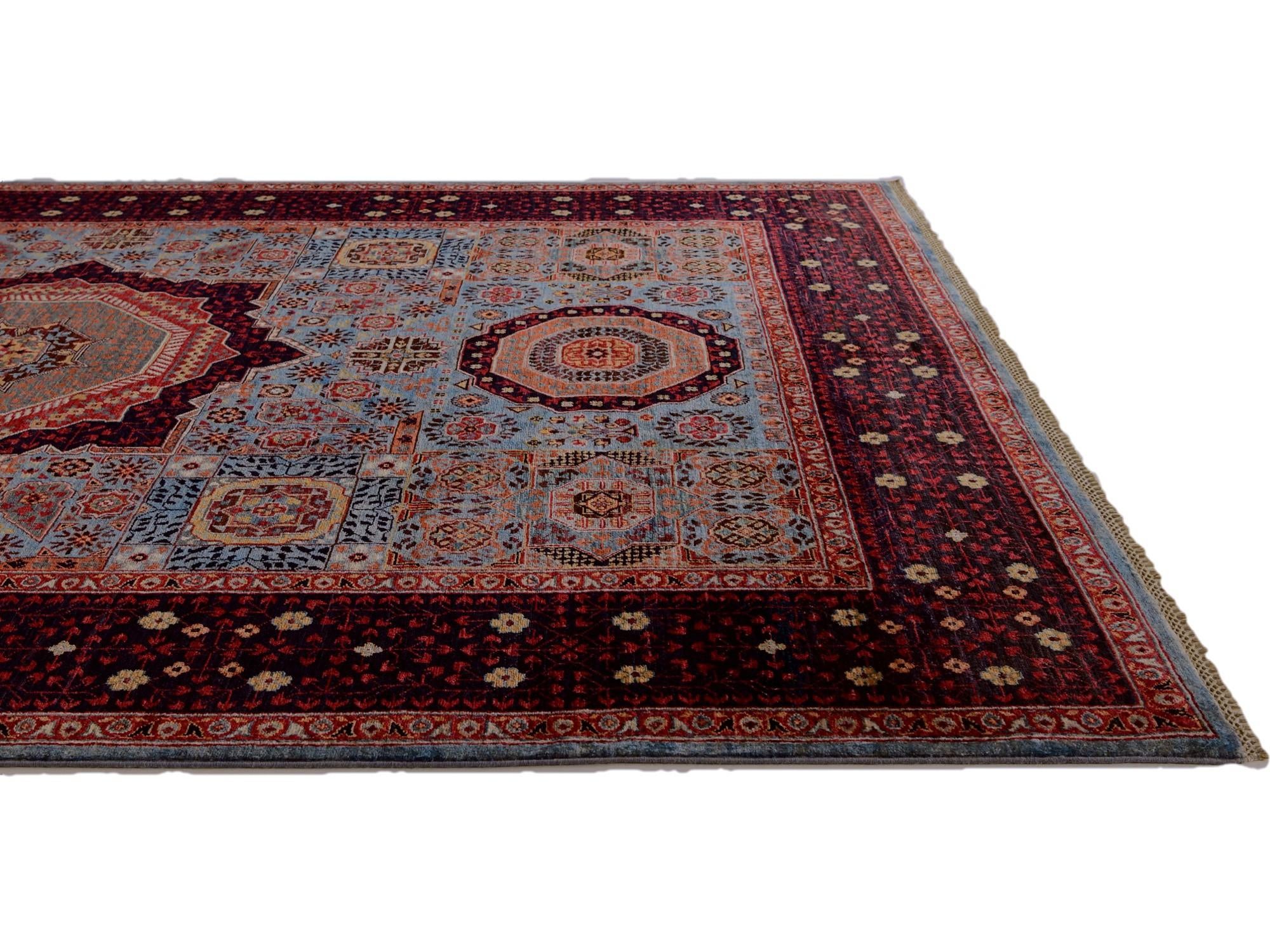 6' 2 x 8' 9 Hand Knotted Mamluk Ziegler Rug