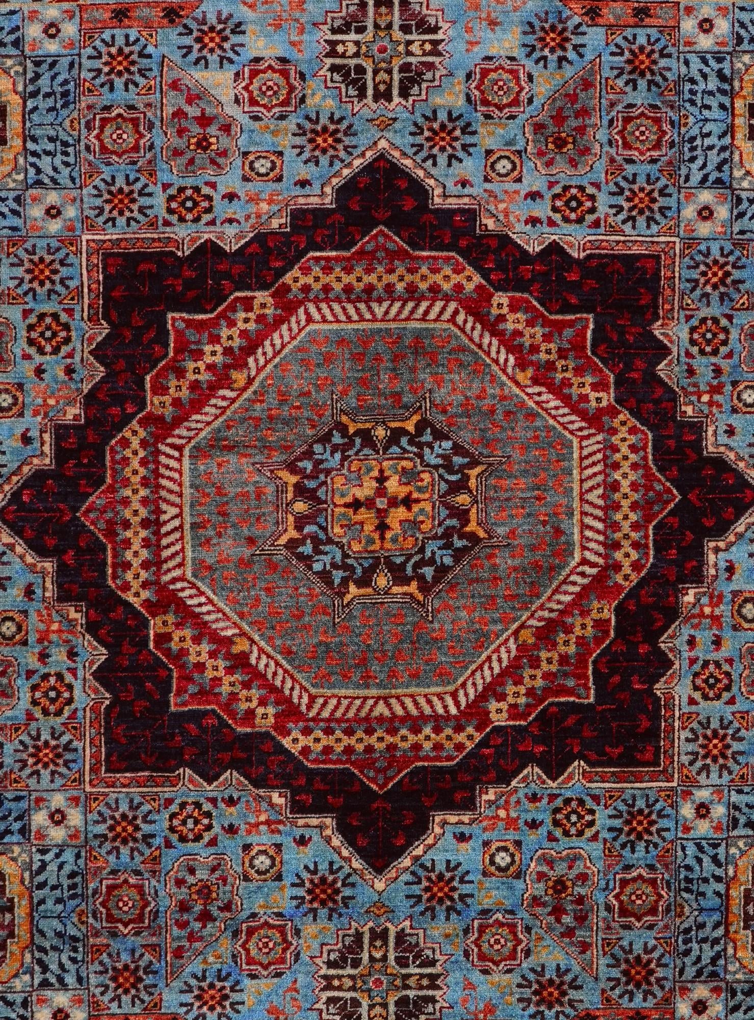 6' 2 x 8' 9 Hand Knotted Mamluk Ziegler Rug