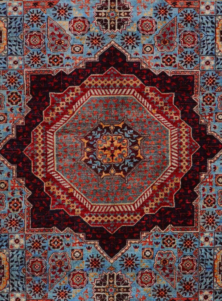 6' 2 x 8' 9 Hand Knotted Mamluk Ziegler Rug