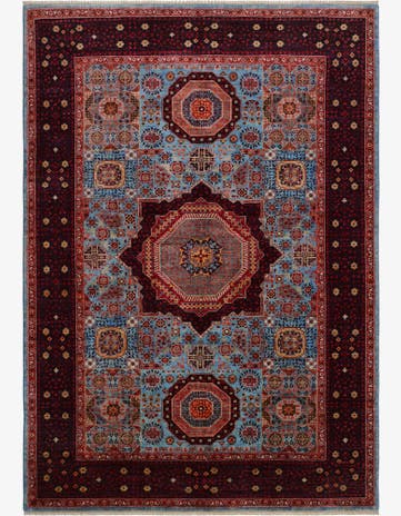 6' 2 x 8' 9 Hand Knotted Mamluk Ziegler Rug