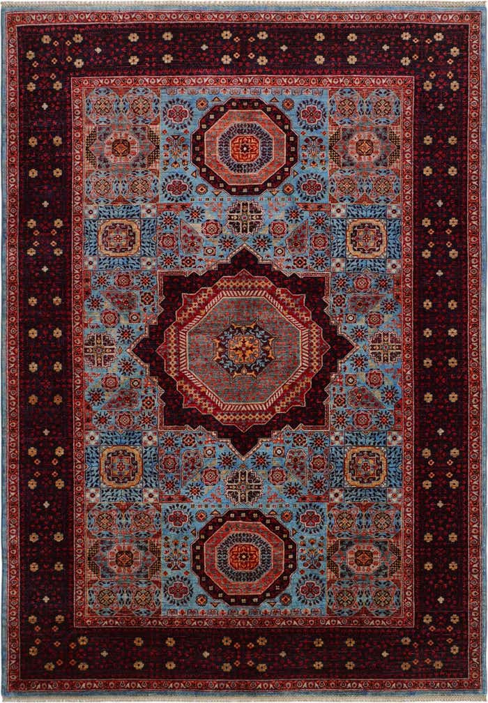 6' 2 x 8' 9 Hand Knotted Mamluk Ziegler Rug