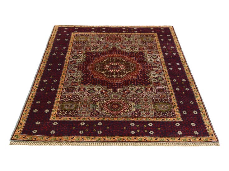 Detail image of 4' 1 x 5' 10 Hand Knotted Mamluk Ziegler Rug