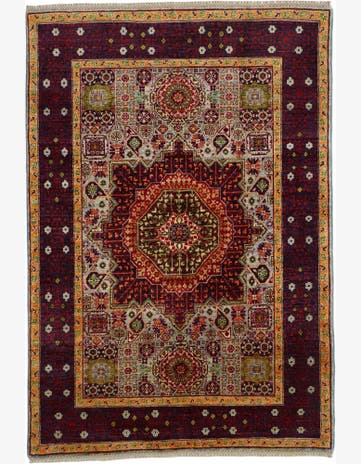 4' 1 x 5' 10 Hand Knotted Mamluk Ziegler Rug
