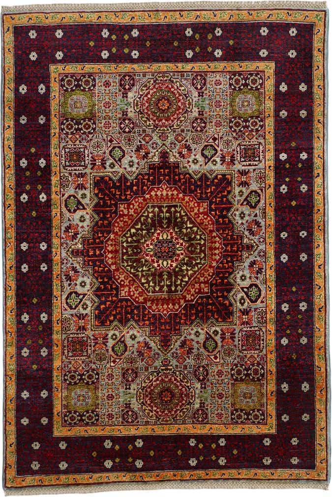 4' 1 x 5' 10 Hand Knotted Mamluk Ziegler Rug