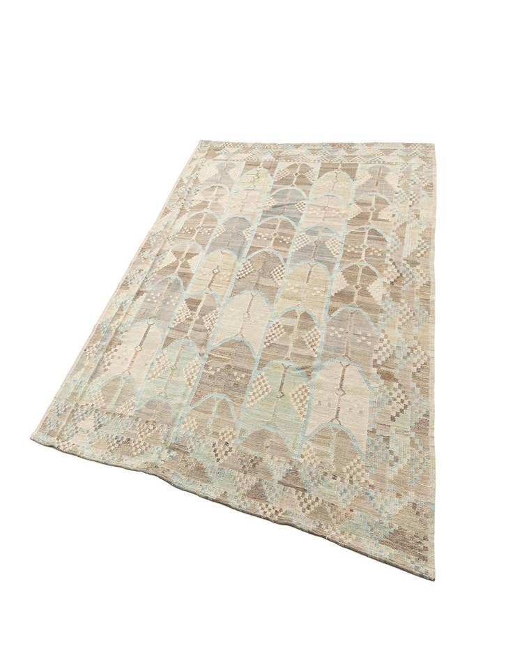 Detail image of 8' 6 x 9' 3  Hand Knotted Marok Kilim Rug