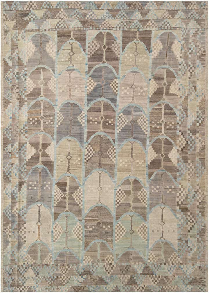 8' 6 x 9' 3 Hand Knotted Marok Kilim Rug