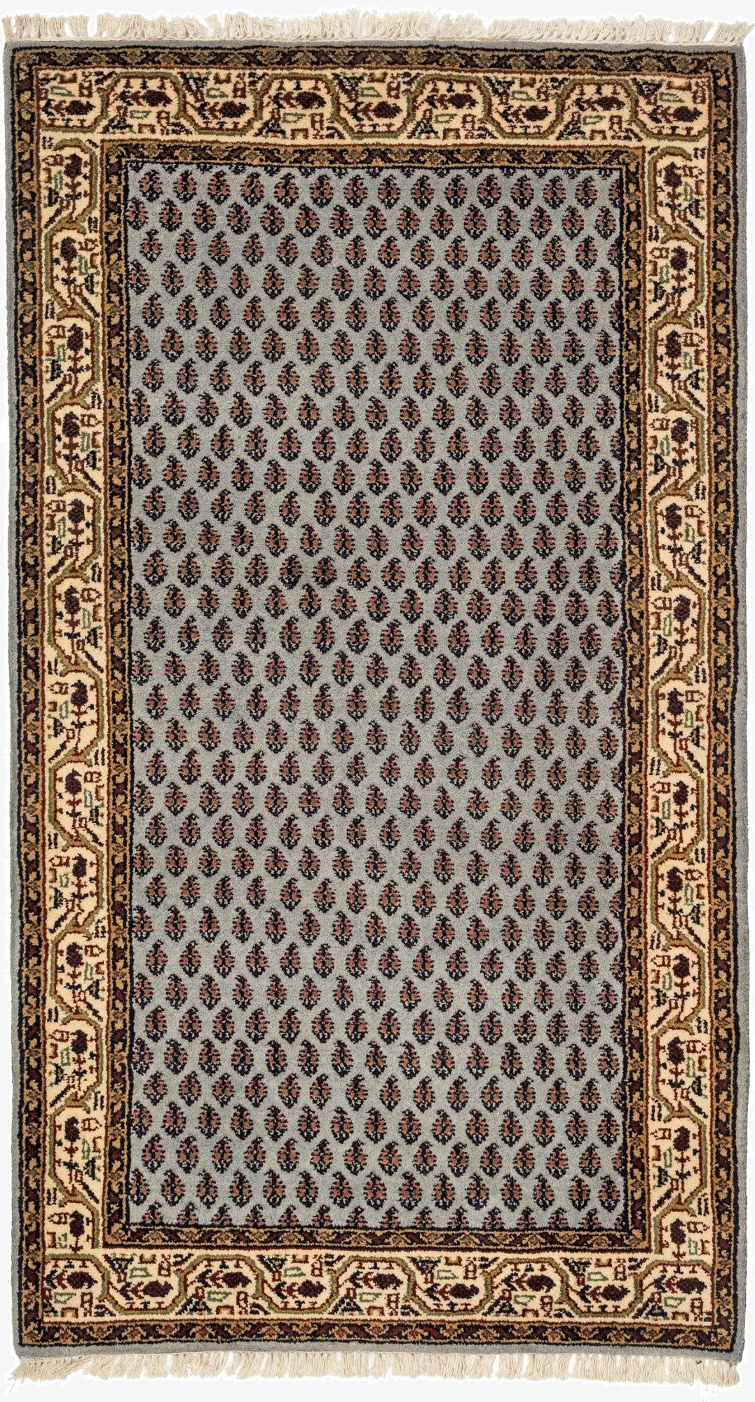 3' 1 x 5' 5  Hand Knotted Mir Wool Rug