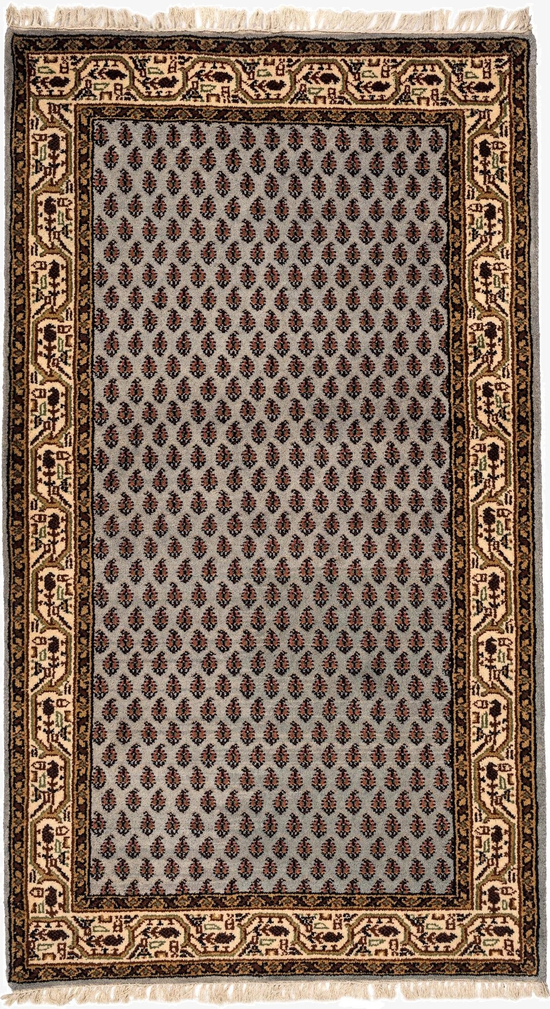 3' 1 x 5' 5  Hand Knotted Mir Wool Rug