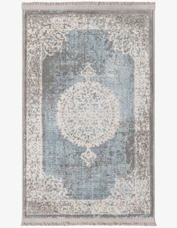 Light Blue Modern Classical Rug