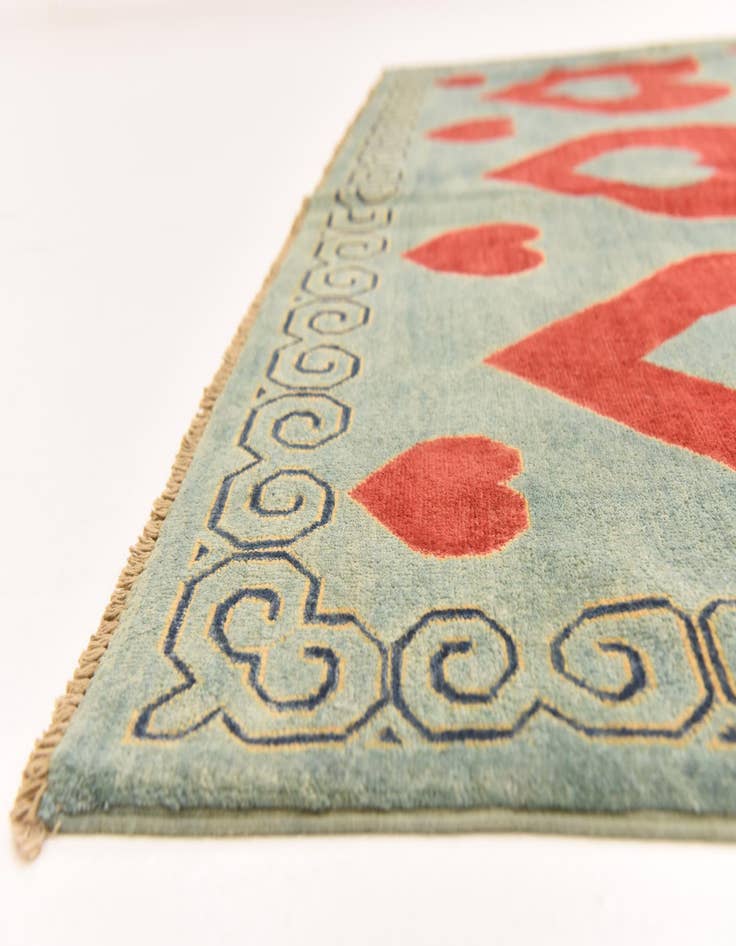 Detail image of 6' 4 x 9' 9 Hand Knotted Modern Ziegler Rug