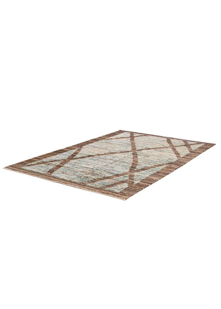 4' 2 x 6' 4 Hand Knotted Moroccan Wool Rug