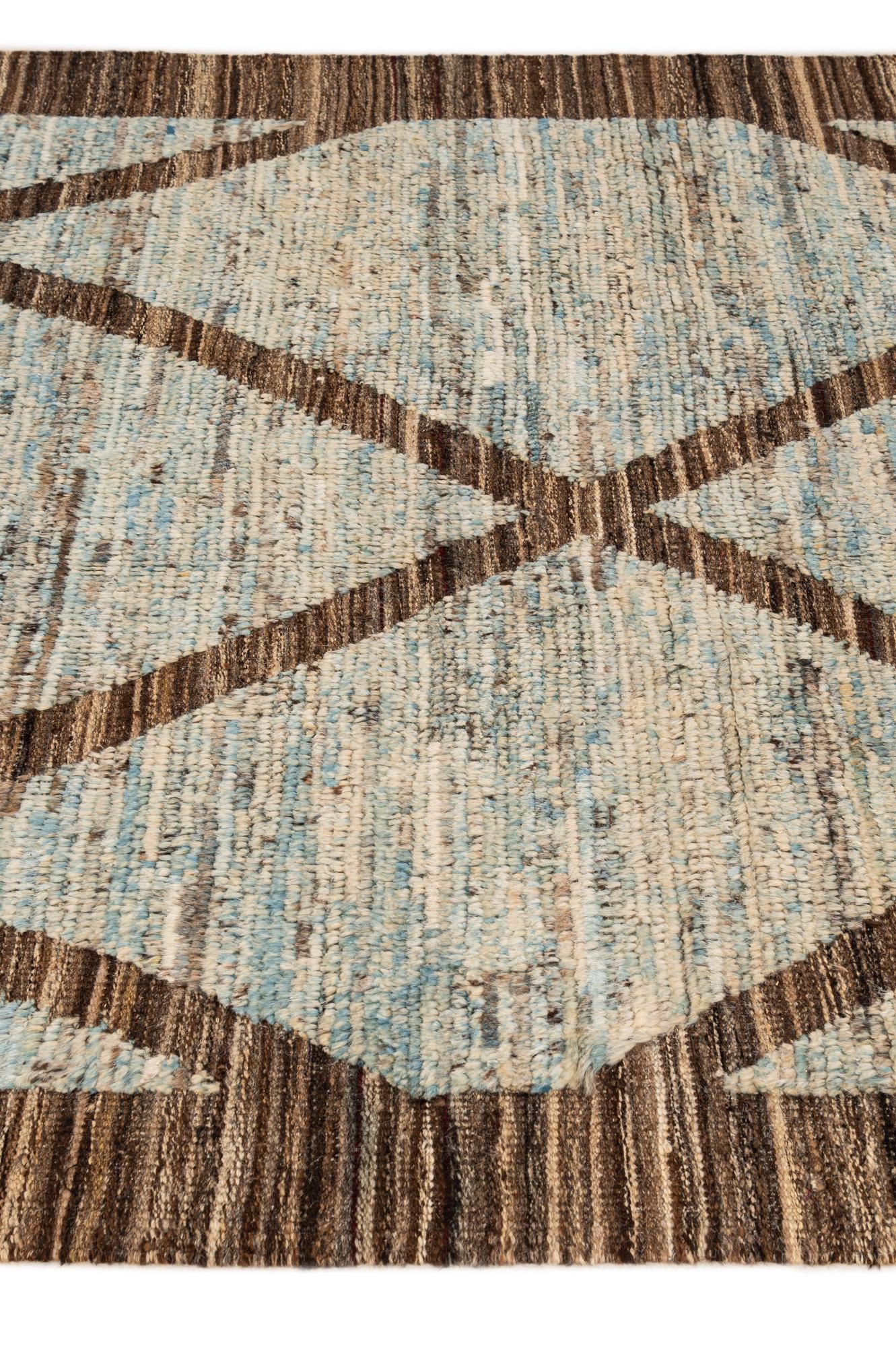 4' 2 x 6' 4 Hand Knotted Moroccan Wool Rug