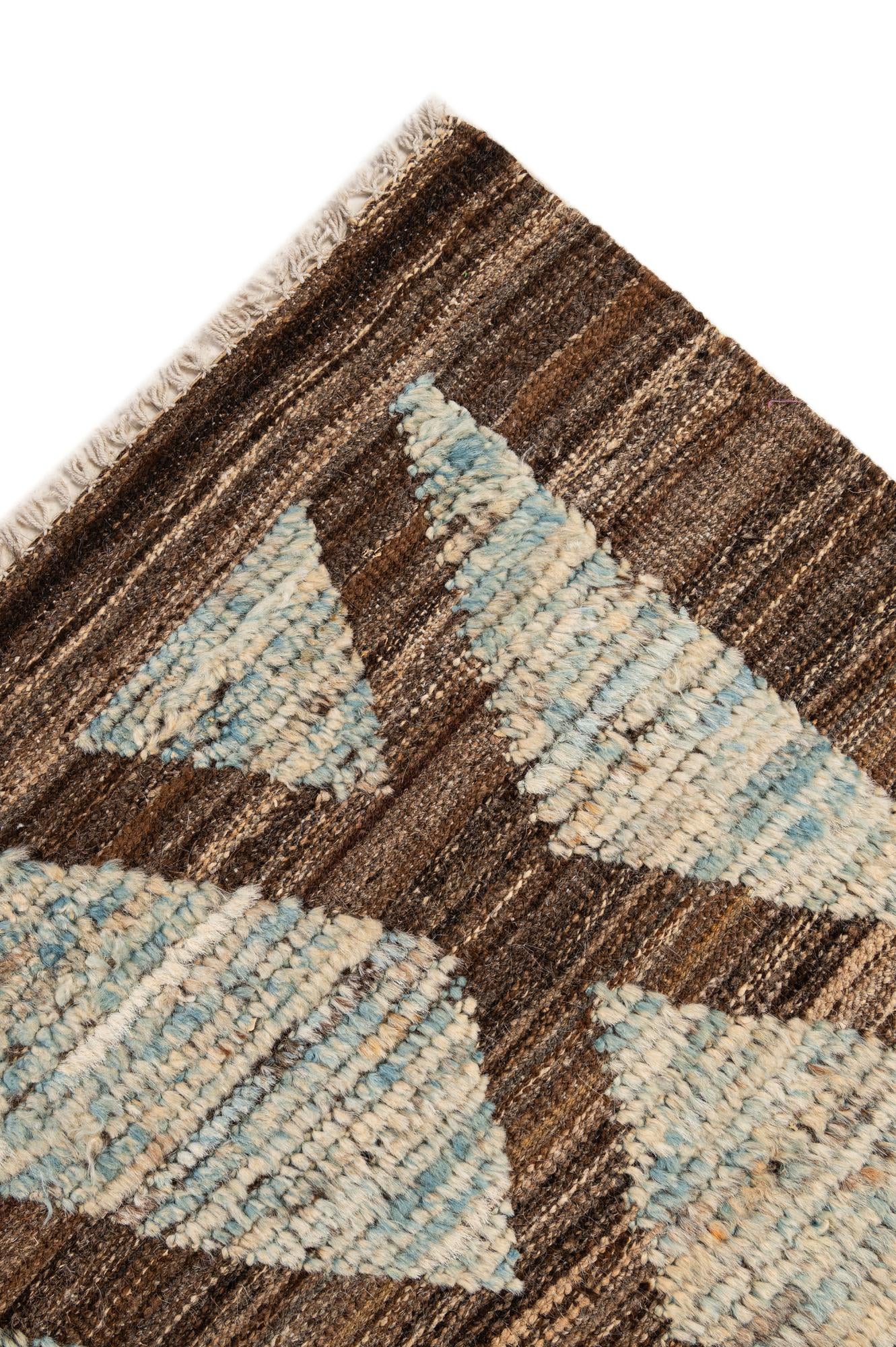 4' 2 x 6' 4 Hand Knotted Moroccan Wool Rug
