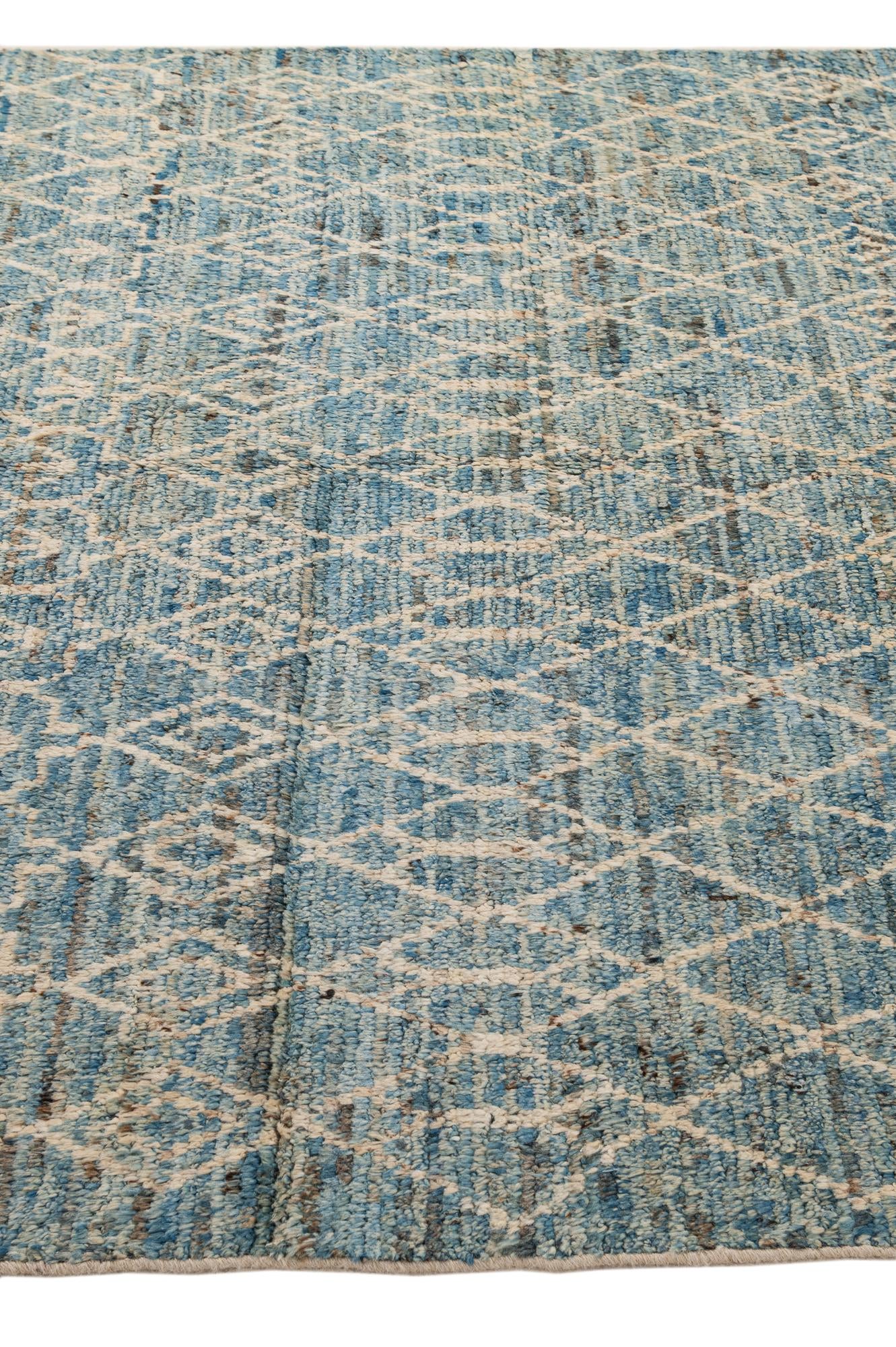 5' 8 x 7' 11 Hand Knotted Moroccan Wool Rug