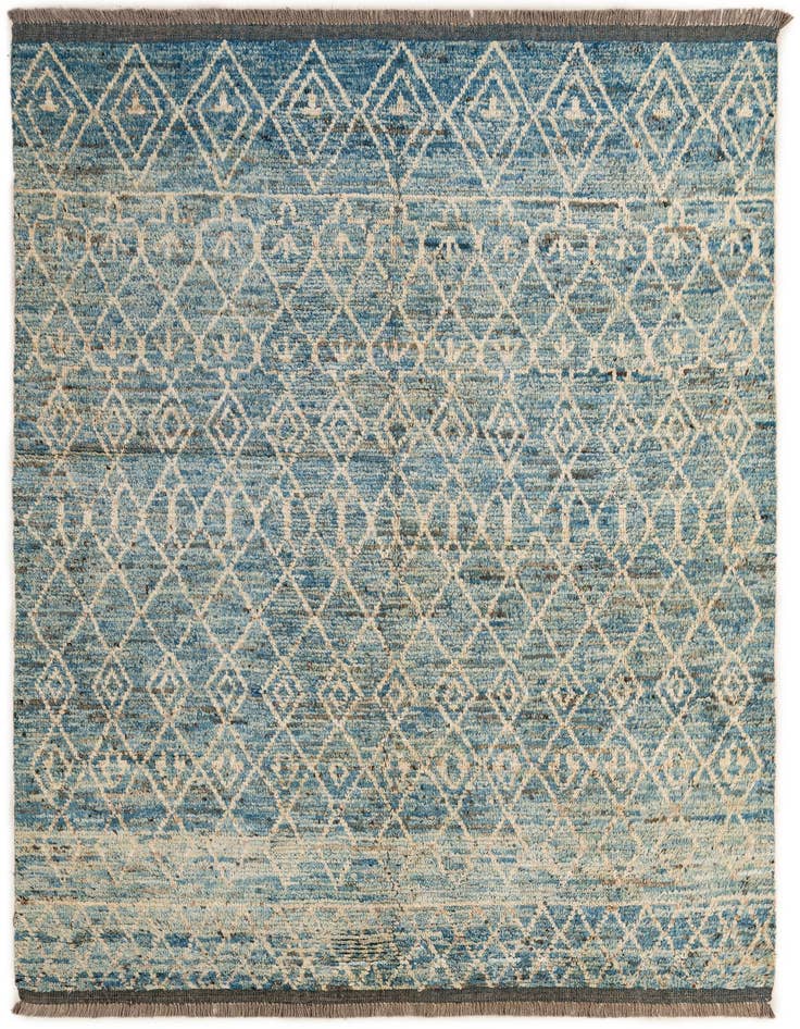 Detail image of 5' 8 x 7' 11 Hand Knotted Moroccan Wool Rug