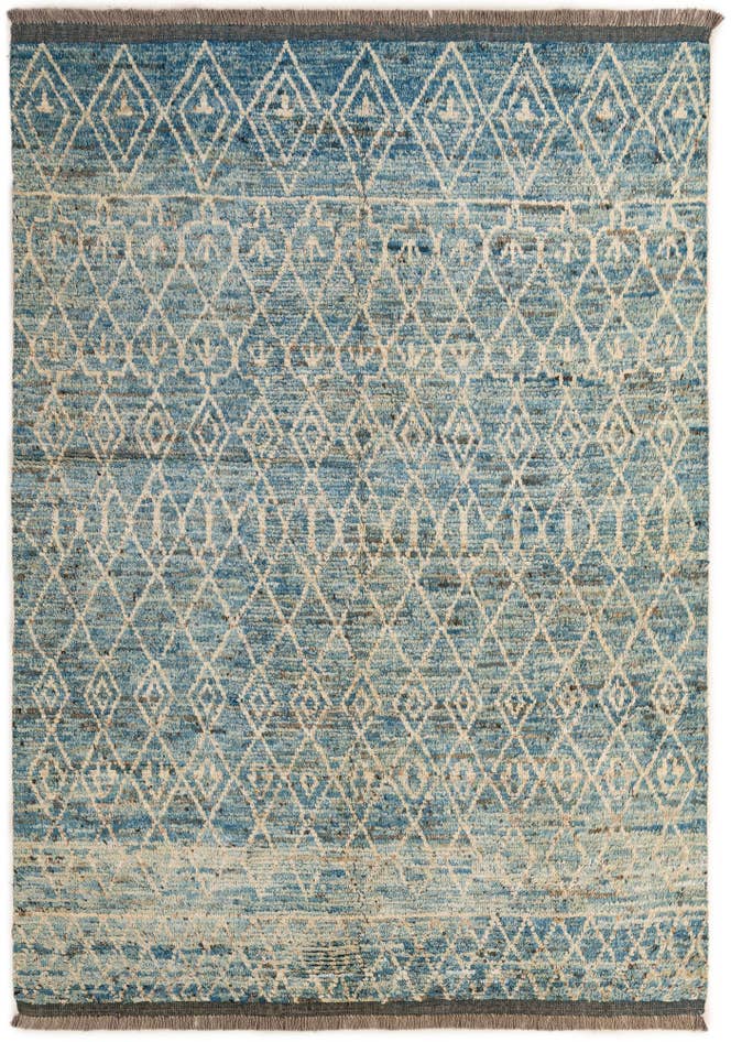 Detail image of 5' 8 x 7' 11 Hand Knotted Moroccan Wool Rug