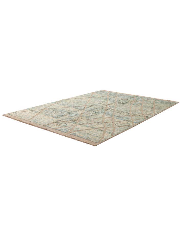 5' 9 x 8' 1 Hand Knotted Moroccan Wool Rug