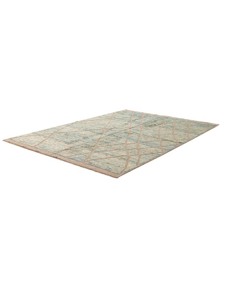 Detail image of 5' 9 x 8' 1 Hand Knotted Moroccan Wool Rug