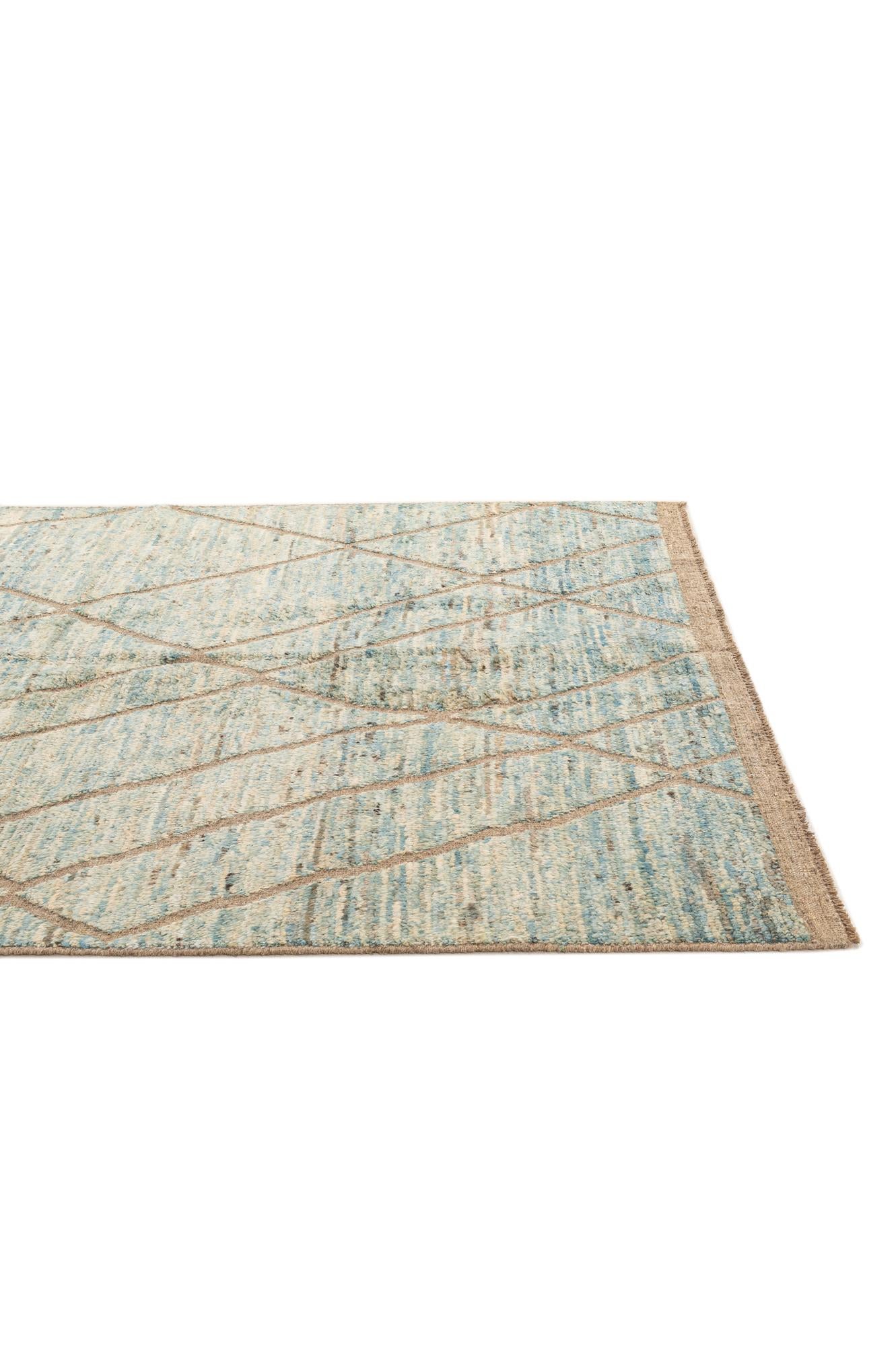 5' 9 x 8' 1 Hand Knotted Moroccan Wool Rug