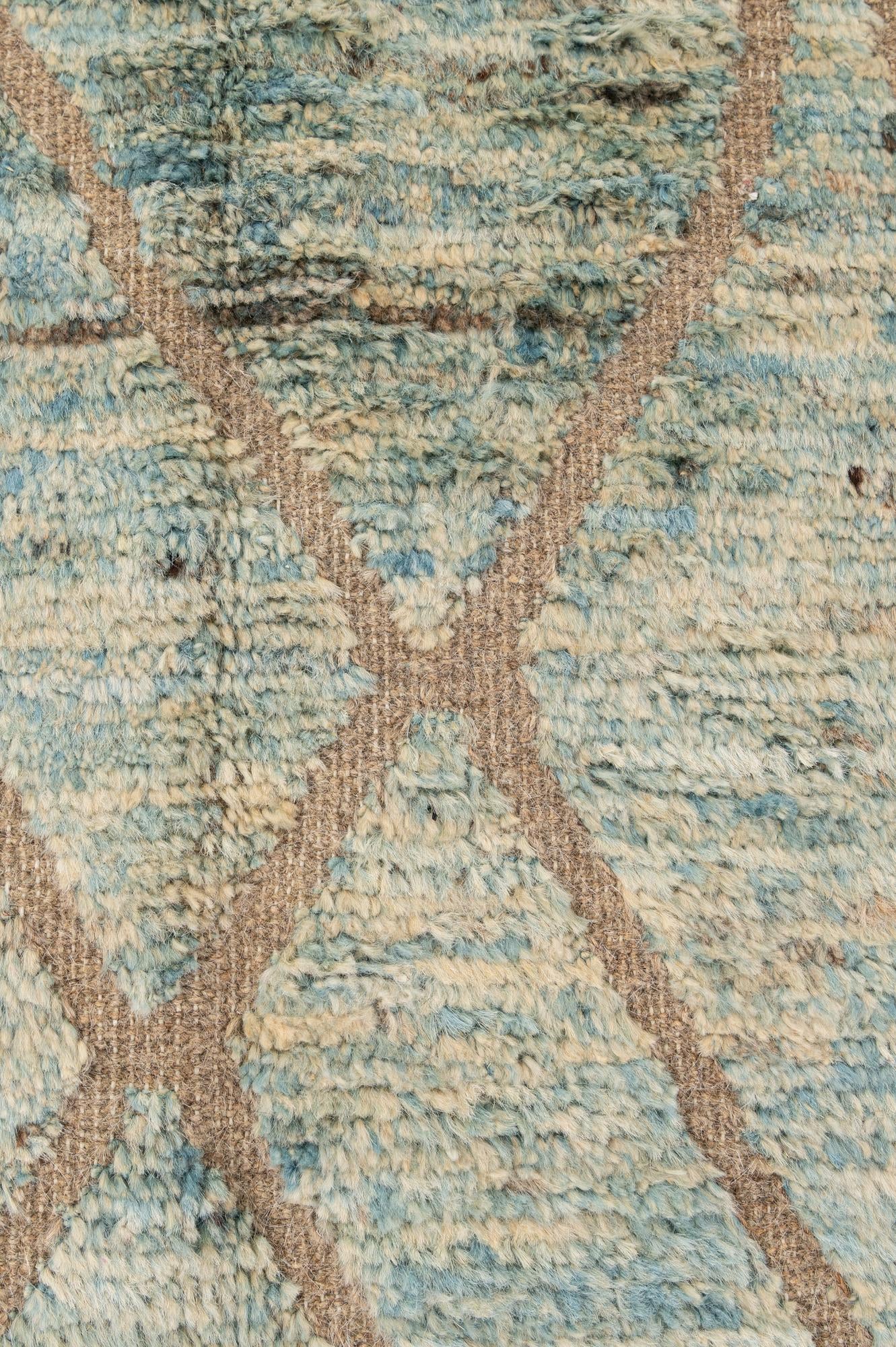 5' 9 x 8' 1 Hand Knotted Moroccan Wool Rug