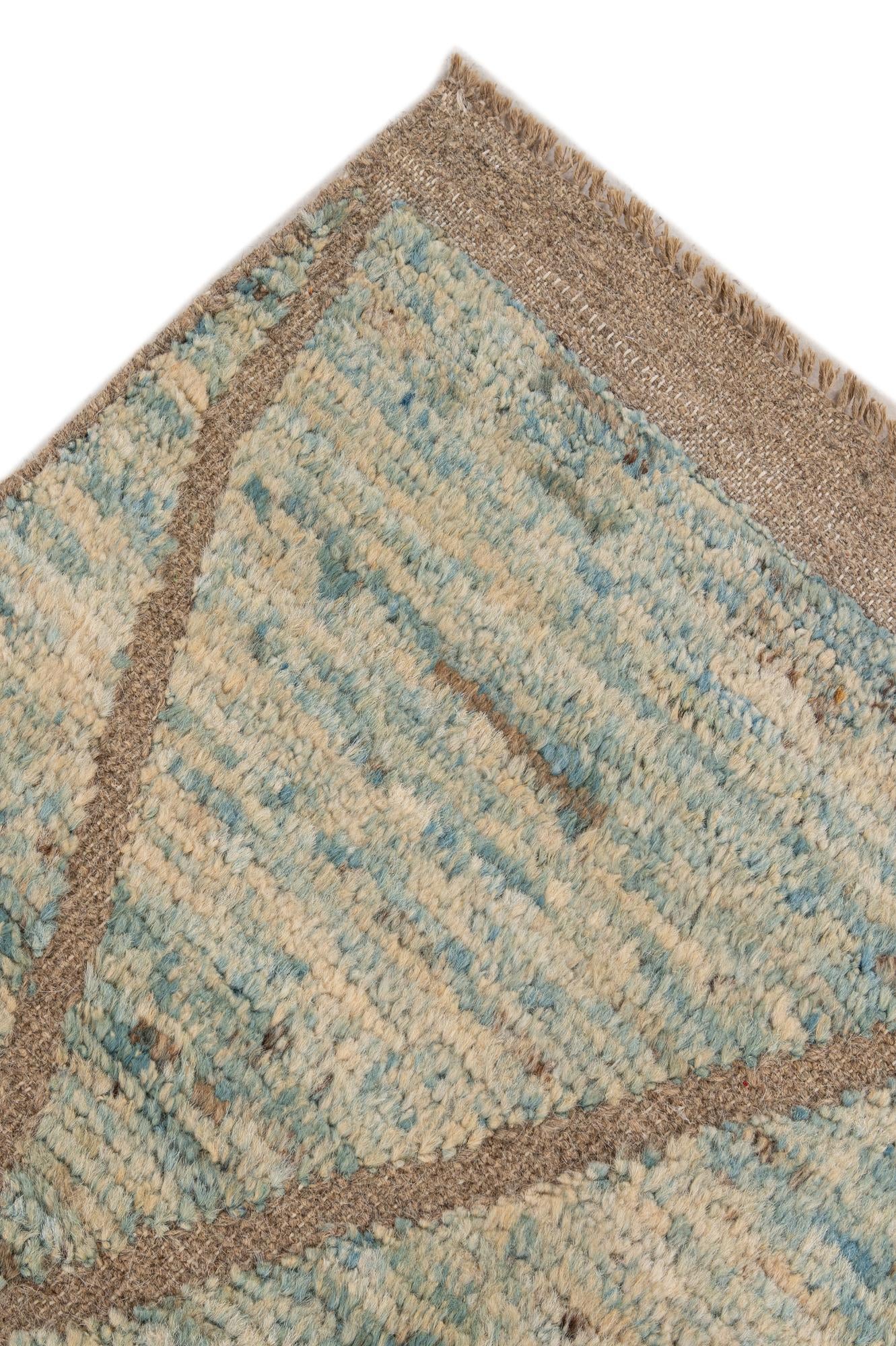 5' 9 x 8' 1 Hand Knotted Moroccan Wool Rug