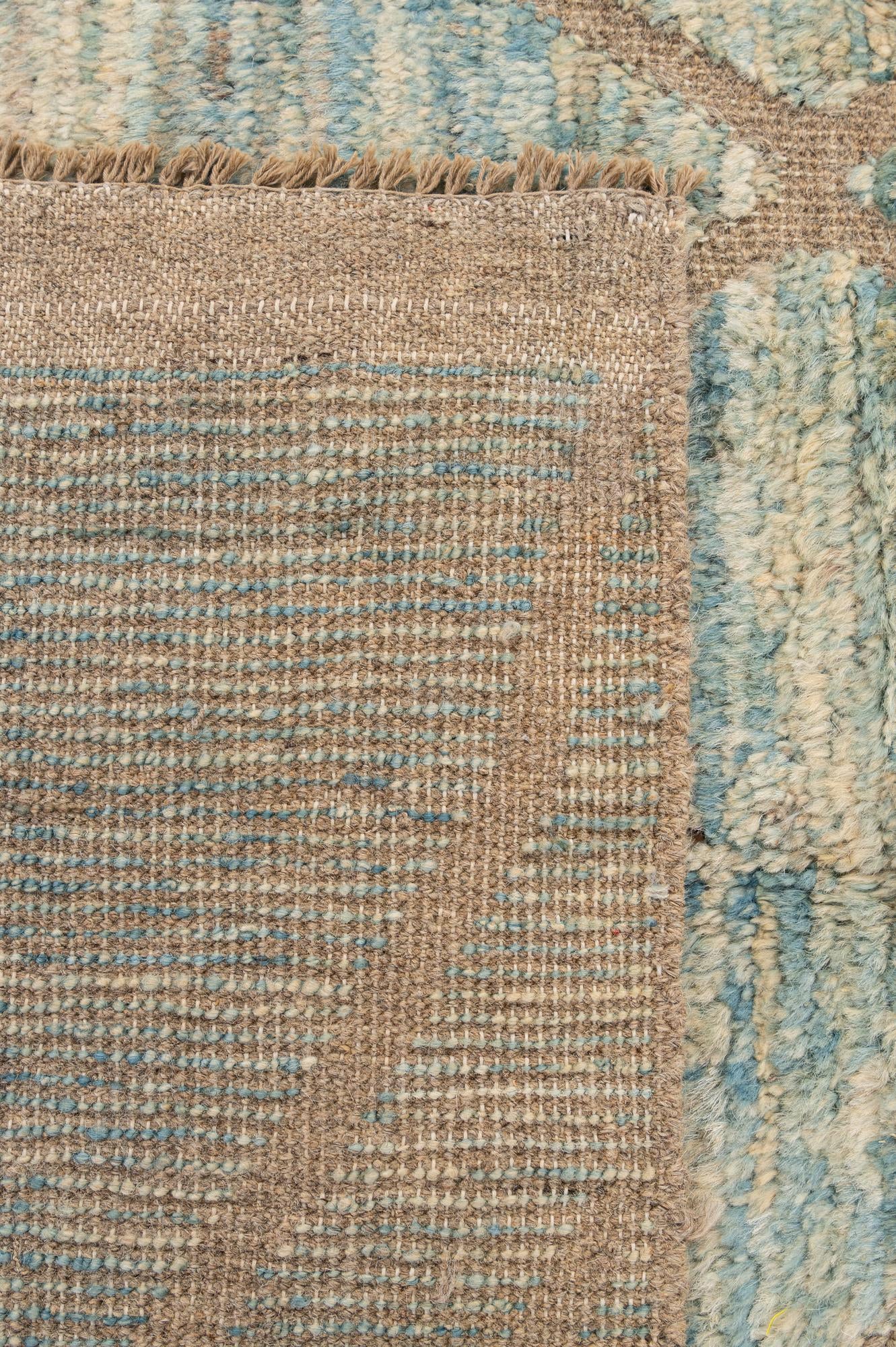 5' 9 x 8' 1 Hand Knotted Moroccan Wool Rug