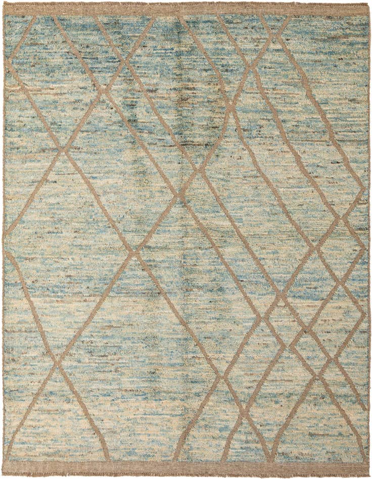 Detail image of 5' 9 x 8' 1 Hand Knotted Moroccan Wool Rug