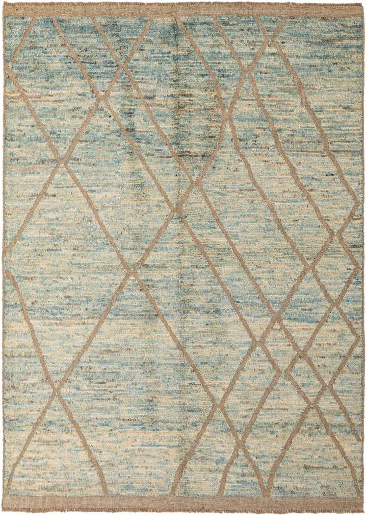 5' 9 x 8' 1 Hand Knotted Moroccan Wool Rug