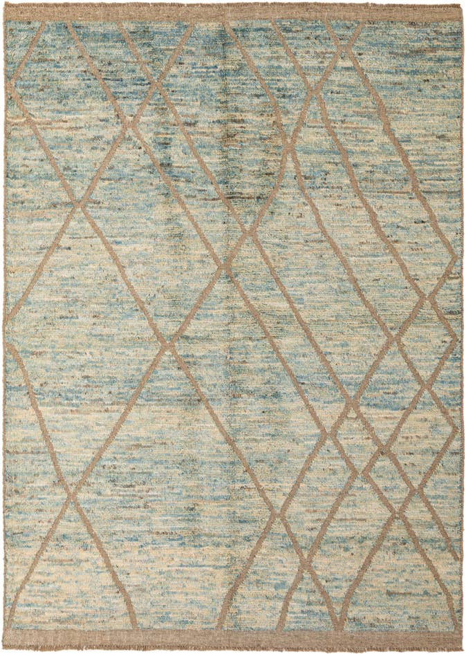 Detail image of 5' 9 x 8' 1 Hand Knotted Moroccan Wool Rug