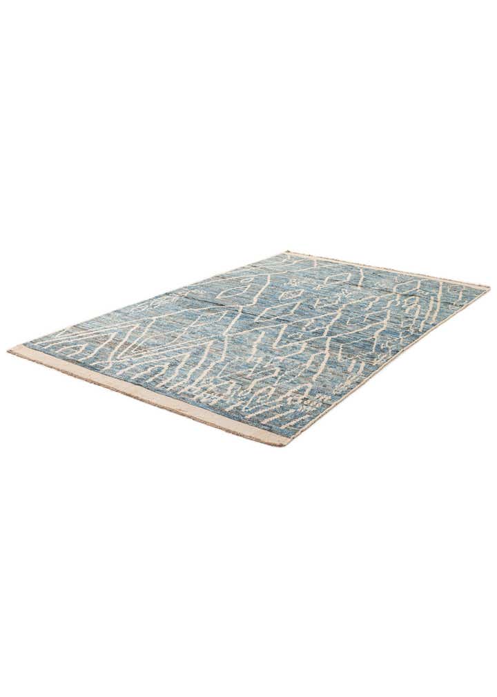 5' 7 x 8' 2 Hand Knotted Moroccan Wool Rug