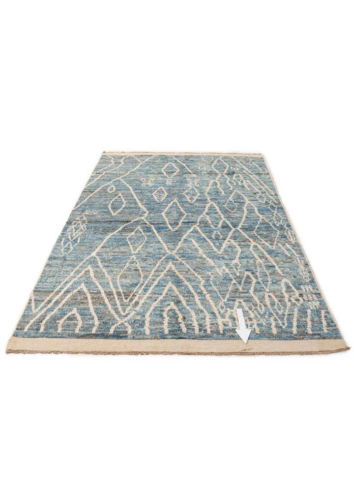 5' 7 x 8' 2 Hand Knotted Moroccan Wool Rug