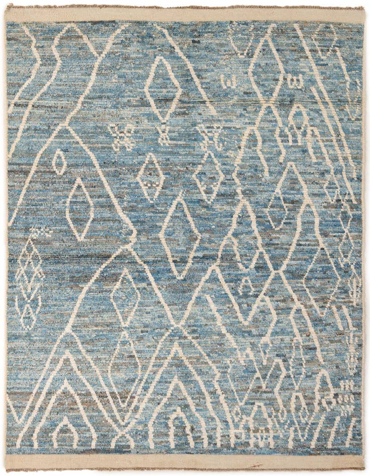 Detail image of 5' 7 x 8' 2 Hand Knotted Moroccan Wool Rug
