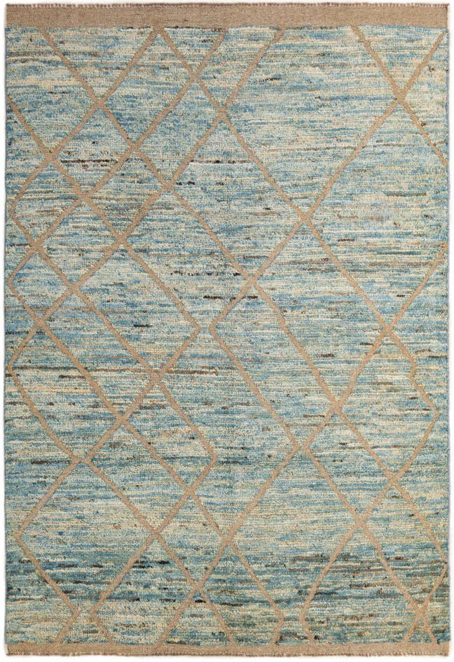 Detail image of 5' 9 x 8' 5 Hand Knotted Moroccan Wool Rug