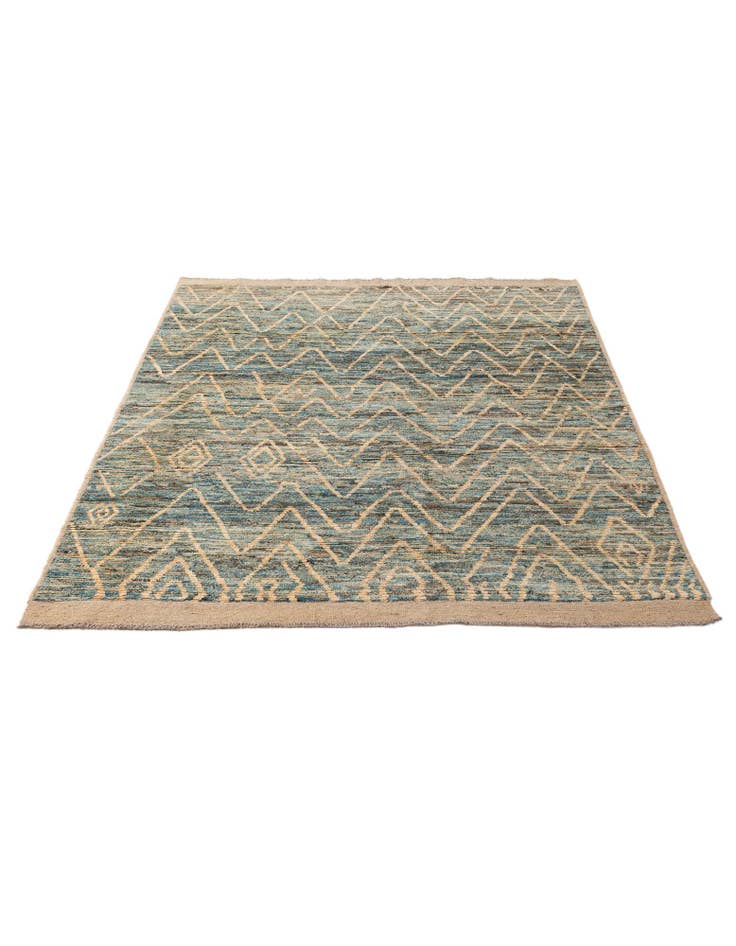 Detail image of 5' 11 x 8' 8 Hand Knotted Moroccan Wool Rug
