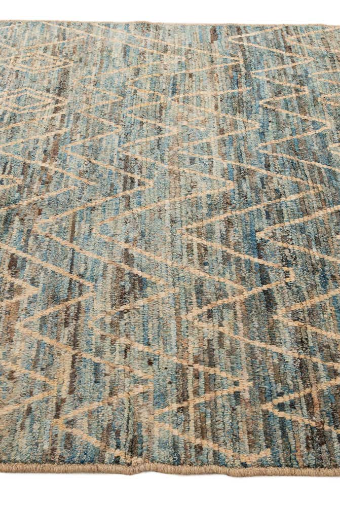 5' 11 x 8' 8 Hand Knotted Moroccan Wool Rug