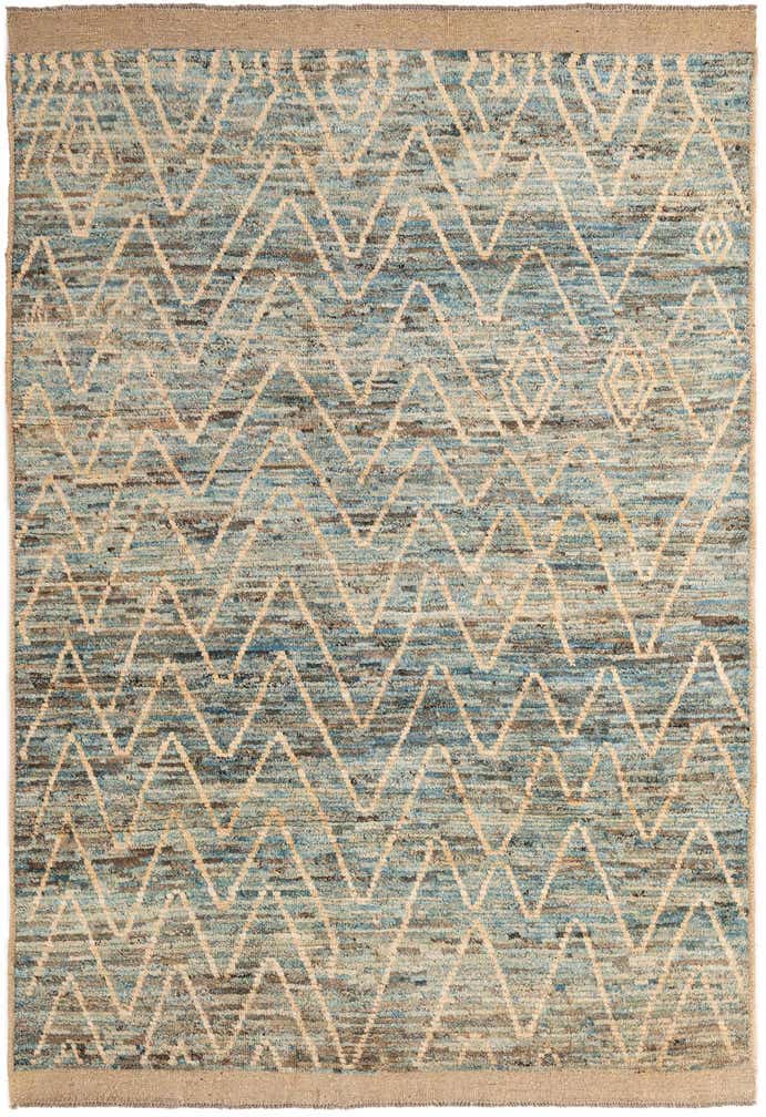 5' 11 x 8' 8 Hand Knotted Moroccan Wool Rug