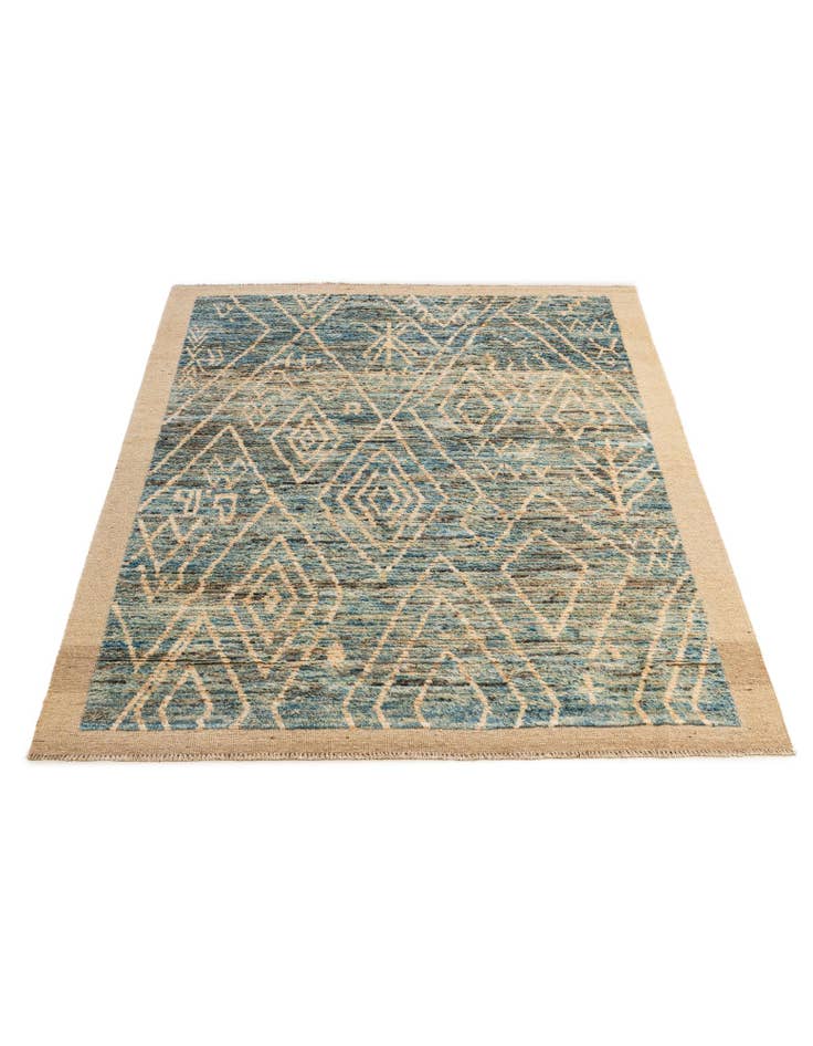 Detail image of 6' x 8' 5 Hand Knotted Moroccan Wool Rug