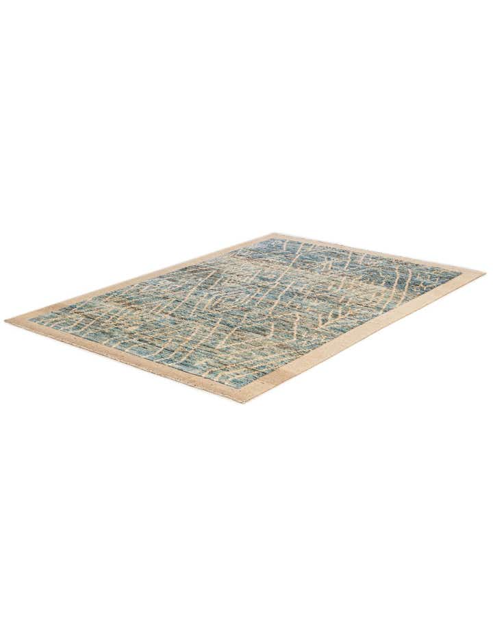 6' x 8' 5 Hand Knotted Moroccan Wool Rug