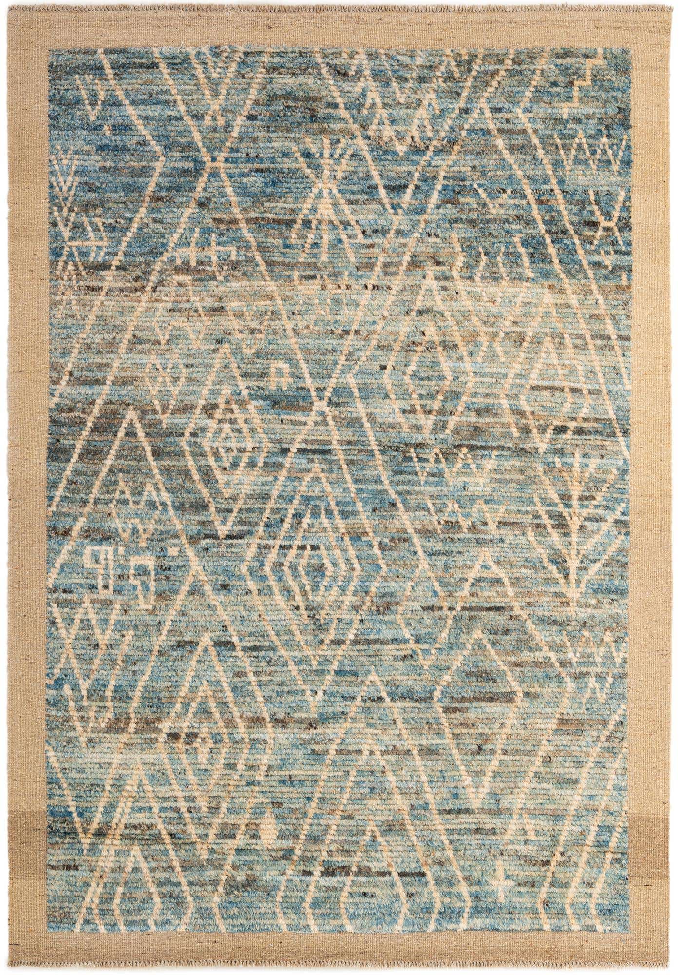 6' x 8' 5 Hand Knotted Moroccan Wool Rug