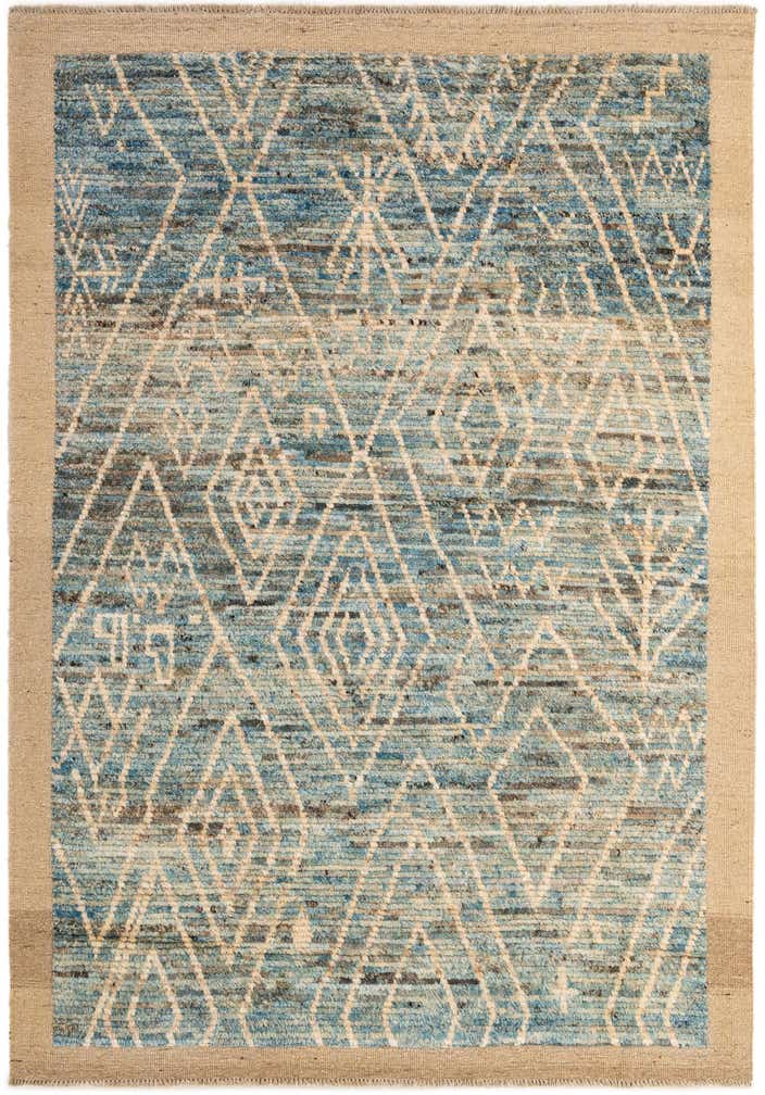 6' x 8' 5 Hand Knotted Moroccan Wool Rug