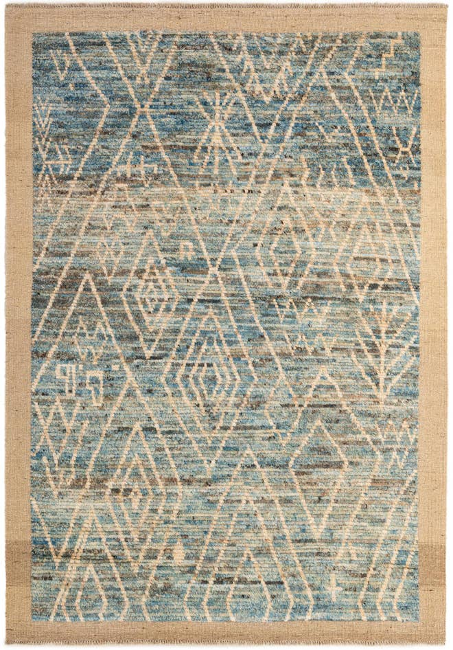 Detail image of 6' x 8' 5 Hand Knotted Moroccan Wool Rug