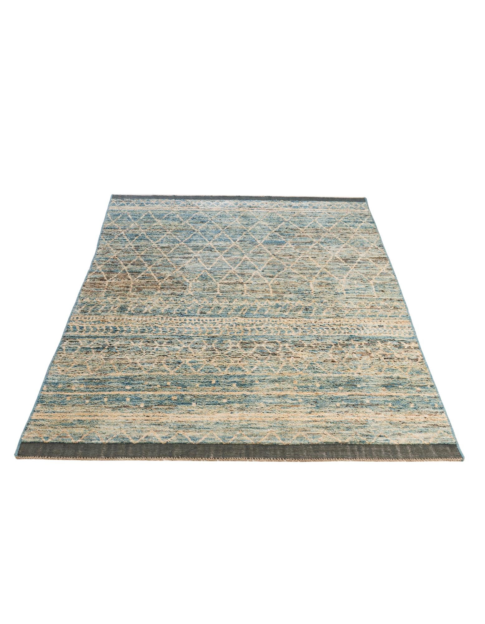 5' 11 x 9' 3 Hand Knotted Moroccan Wool Rug