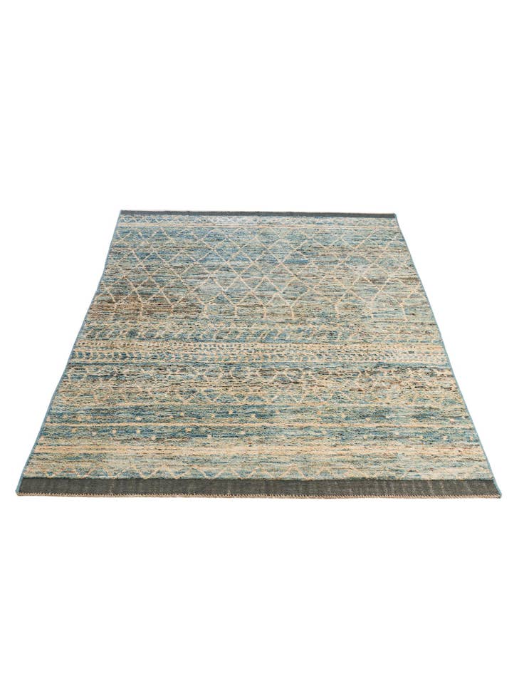 Detail image of 5' 11 x 9' 3 Hand Knotted Moroccan Wool Rug