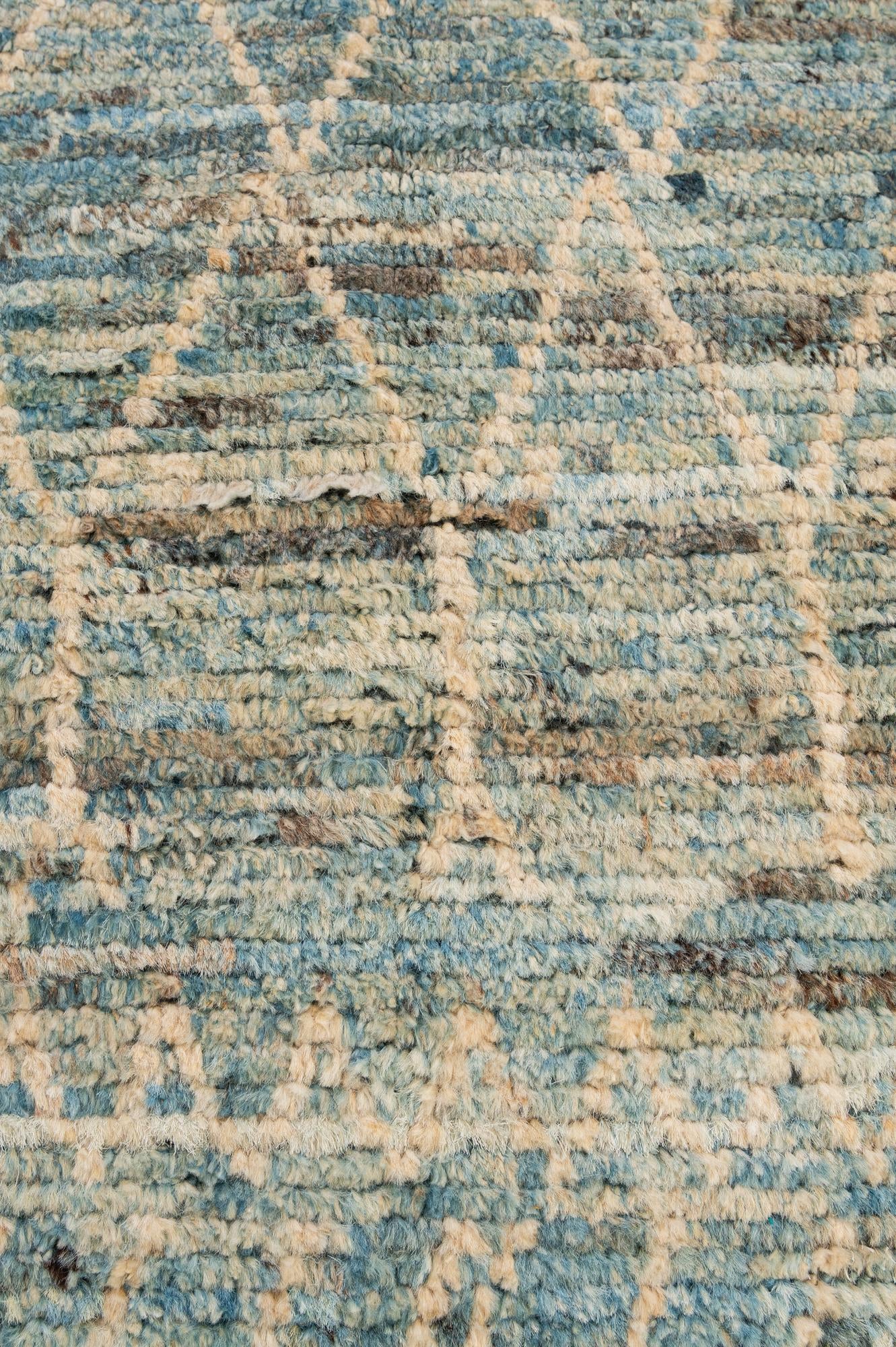 5' 11 x 9' 3 Hand Knotted Moroccan Wool Rug