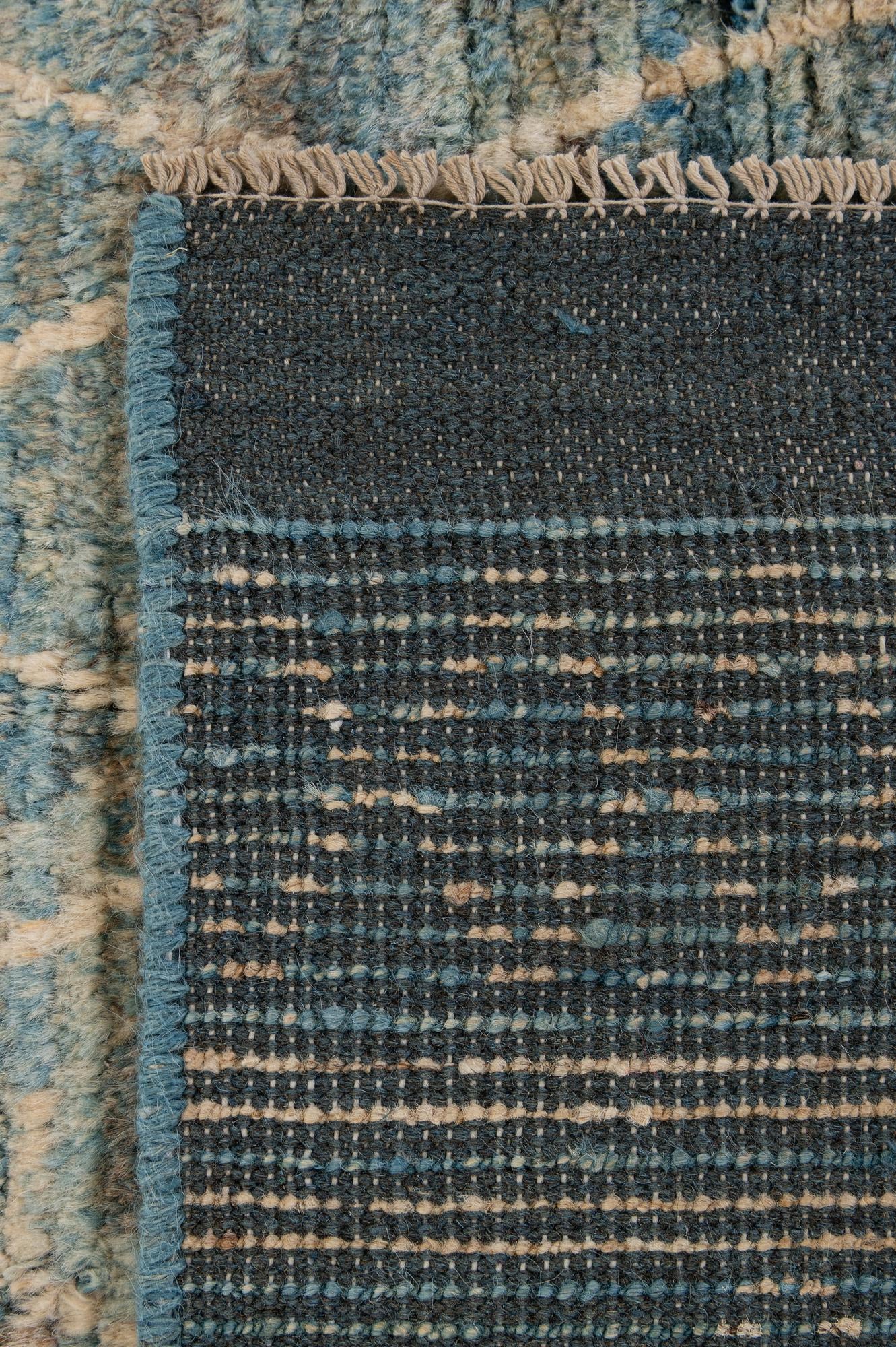 5' 11 x 9' 3 Hand Knotted Moroccan Wool Rug