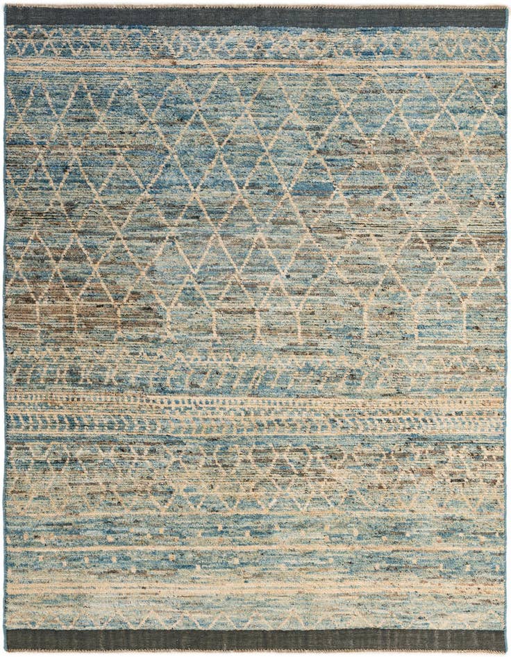Detail image of 5' 11 x 9' 3 Hand Knotted Moroccan Wool Rug