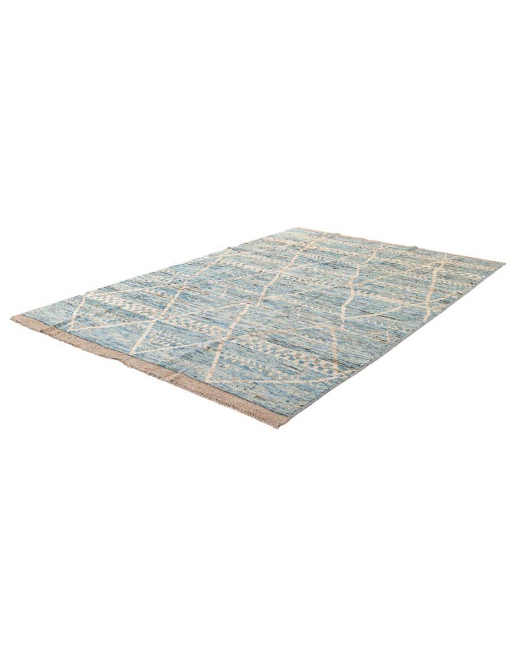 Detail image of 6' x 9' 6 Hand Knotted Moroccan Wool Rug