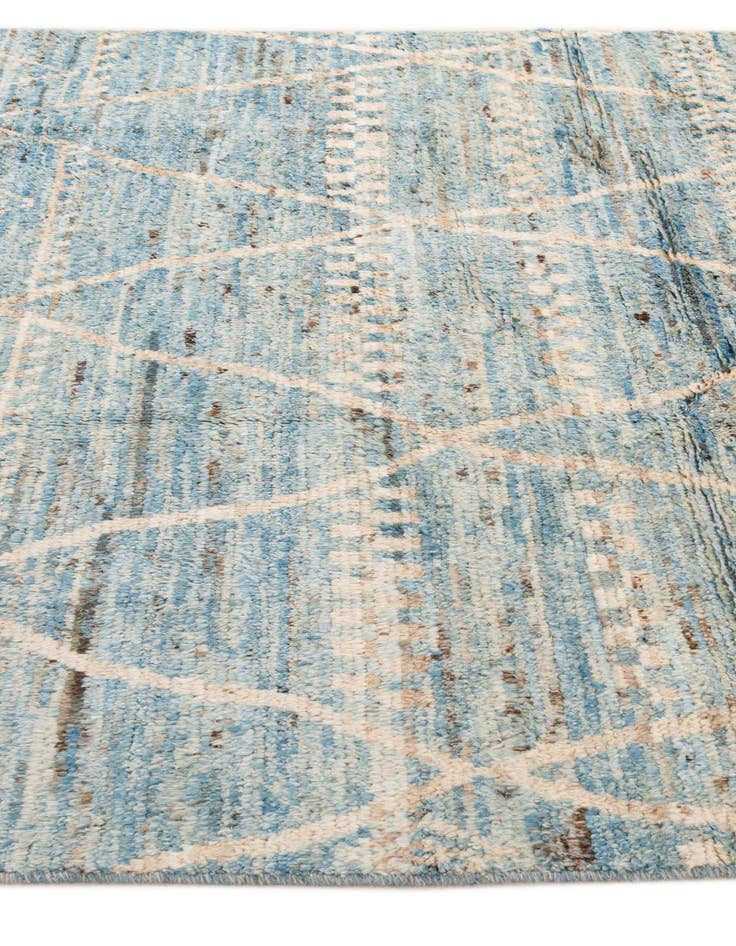 Detail image of 6' x 9' 6  Hand Knotted Moroccan Wool Rug