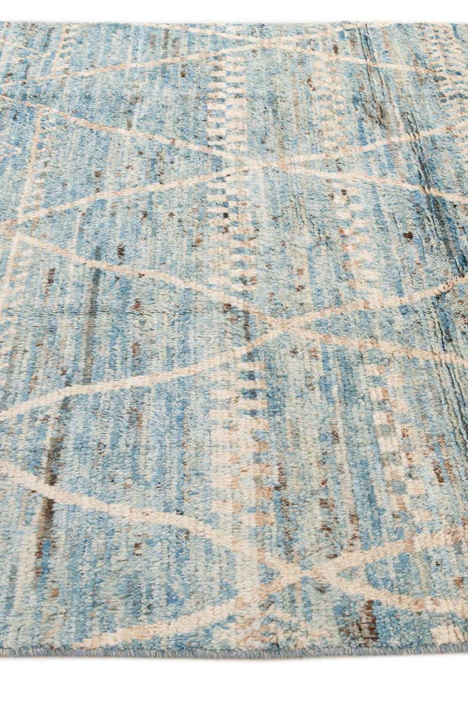 6' x 9' 6 Hand Knotted Moroccan Wool Rug