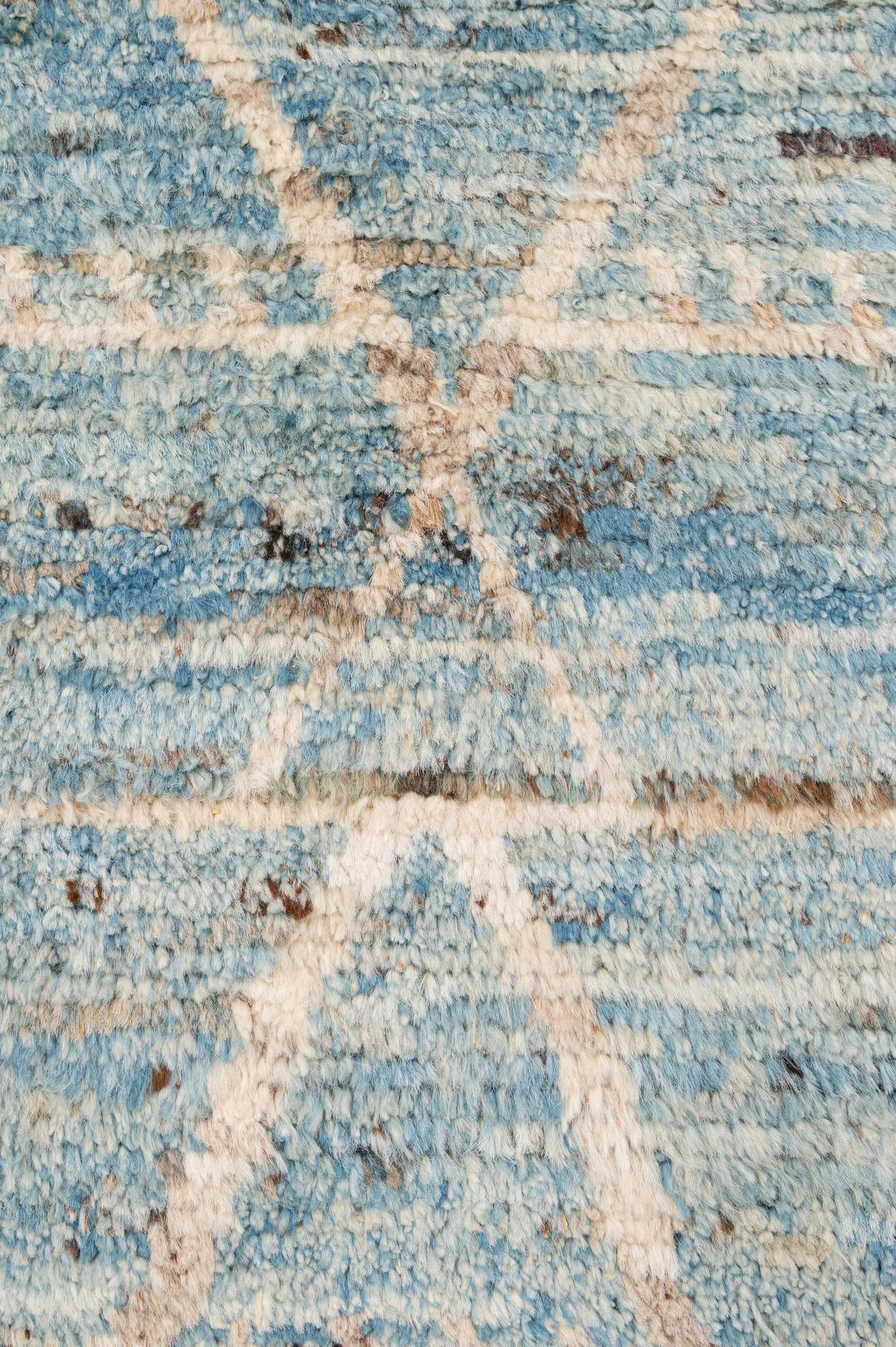 6' x 9' 6 Hand Knotted Moroccan Wool Rug